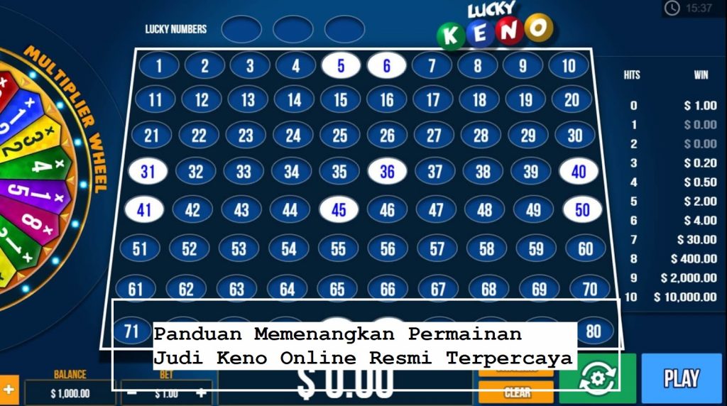 Panduan Memenangkan Permainan Judi Keno Online Resmi Terpercaya